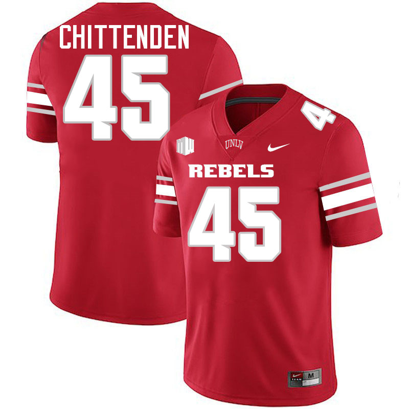 UNLV Rebels #45 Caden Chittenden College Football Jerseys,Uniforms-Scarlet